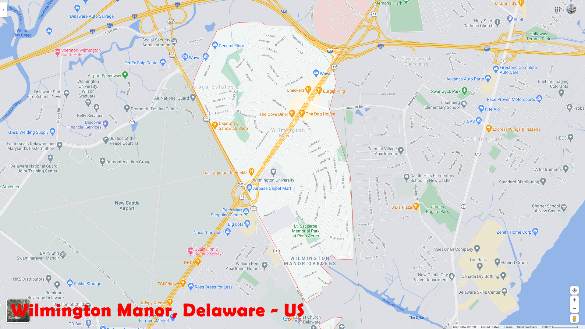 Wilmington Manor map
